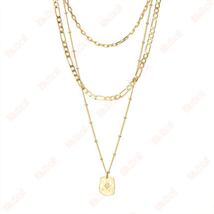 simple style gold choker necklace